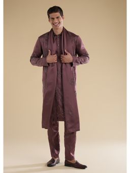 KALKI FASHION - Burgundy Kurta & Pant With Dupatta