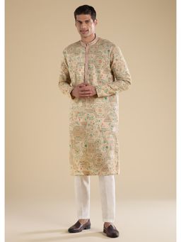 KALKI FASHION - Beige Minimal Kurta & Pant