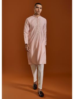 KALKI FASHION - Pink Embroidered Viscose Kurta & Pant