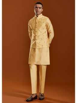 KALKI FASHION - Mustard Yellow Kurta Jacket Set