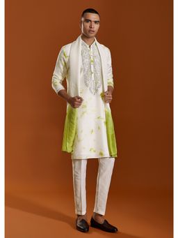 KALKI FASHION - Green Embroidered Viscose Kurta & Pant With Dupatta