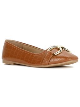 Bata - Women Slip-On Ballerina Tan