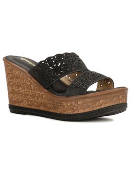 Bata - Women Slip-On Heel Wedges Black