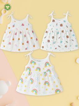 Kidbea - Girl's Organic Cotton Newborn Baby Sleeveless Frock