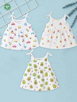 Kidbea - Girl's Organic Cotton Newborn Baby Sleeveless Frock