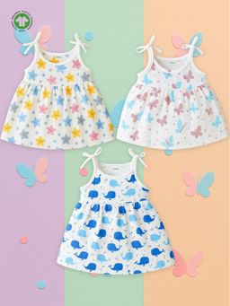 Kidbea - Girl's Organic Cotton Newborn Baby Sleeveless Frock
