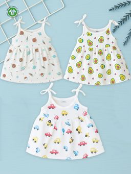 Kidbea - Girl's Organic Cotton Newborn Baby Sleeveless Frock