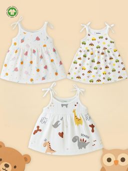 Kidbea - Girl's Organic Cotton Newborn Baby Sleeveless Frock