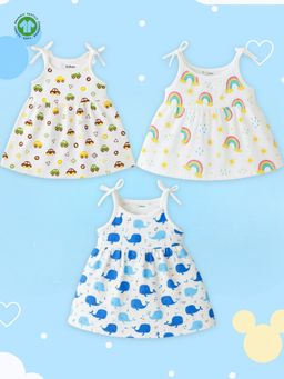 Kidbea - Girl's Organic Cotton Newborn Baby Sleeveless Frock