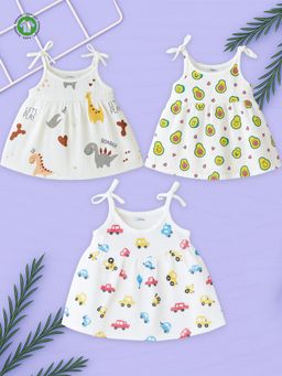 Kidbea - Girl's Organic Cotton Newborn Baby Sleeveless Frock