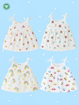 Kidbea - Girl's Organic Cotton Newborn Baby Sleeveless Frock