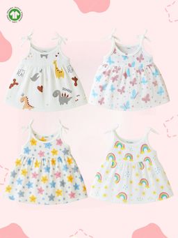 Kidbea - Girl's Organic Cotton Newborn Baby Sleeveless Frock