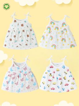 Kidbea - Girl's Organic Cotton Newborn Baby Sleeveless Frock
