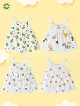 Kidbea - Girl's Organic Cotton Newborn Baby Sleeveless Frock