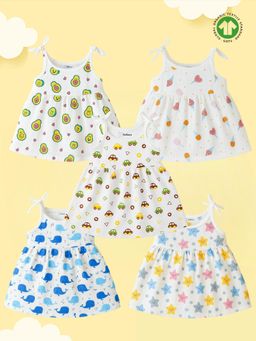 Kidbea - Girl's Organic Cotton Newborn Baby Sleeveless Frock