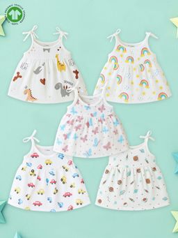 Kidbea - Girl's Organic Cotton Newborn Baby Sleeveless Frock