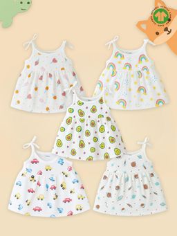 Kidbea - Girl's Organic Cotton Newborn Baby Sleeveless Frock