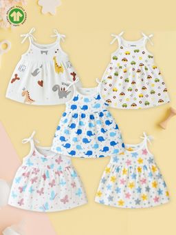Kidbea - Girl's Organic Cotton Newborn Baby Sleeveless Frock