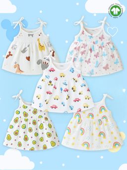 Kidbea - Girl's Organic Cotton Newborn Baby Sleeveless Frock