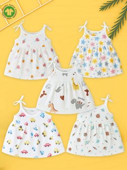 Kidbea - Girl's Organic Cotton Newborn Baby Sleeveless Frock