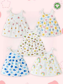 Kidbea - Girl's Organic Cotton Newborn Baby Sleeveless Frock