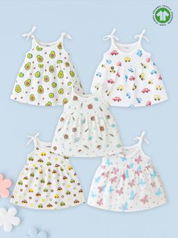 Kidbea - Girl's Organic Cotton Newborn Baby Sleeveless Frock
