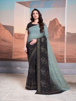 Garden VARELI - Embellished Black Saree with Unstitched Blouse