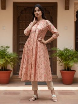 Rangita - Women Peach Anarkali Kurta