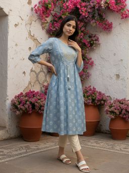 Rangita - Women Light Blue Kurta