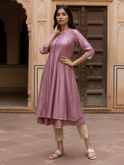 Rangita - Pink Poly Viscose Anarkali Kurta