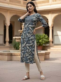 Rangita - Grey Rayon Kurta