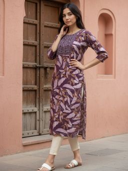 Rangita - Purple Rayon Kurta