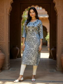 Rangita - Grey Pull On Kurta