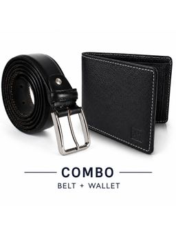 Cimoni - Latest Men's Leather Belt With Wallet-Black