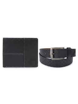 Cimoni - Latest Men's Leather Belt With Wallet-Black