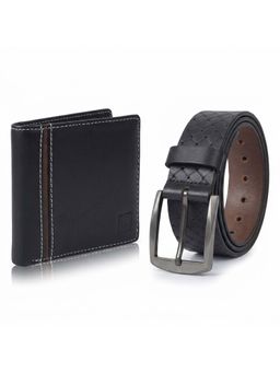 Cimoni - Latest Men's Leather Belt With Wallet-Black