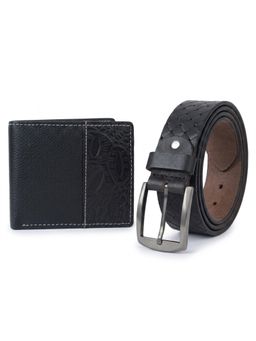Cimoni - Latest Men's Leather Belt With Wallet-Black