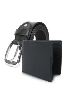 Cimoni - Latest Men's Leather Belt With Wallet-Black