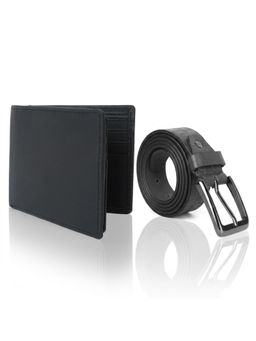 Cimoni - Latest Men's Leather Belt With Wallet-Black