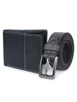 Cimoni - Latest Men's Leather Belt With Wallet-Black