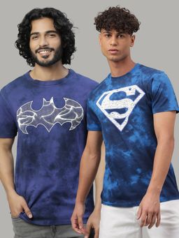 Free Authority - Dc Comics Printed Regular Fit Multicolor Cotton Men T-Shirt (Pack of 2)