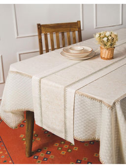 Fabindia - Beige Cotton Blend Printed Onam Runner