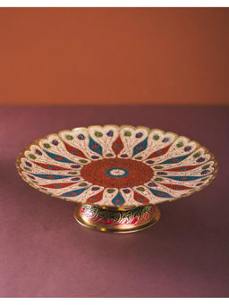 Fabindia - Multi-Color Brass Nira Platter