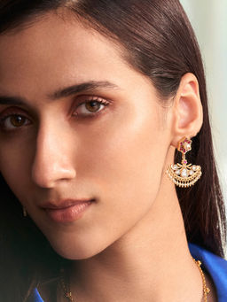 Aulerth - Red Gulmohar Crescent Drops by Tribe Amrapali