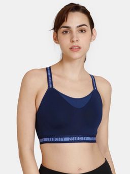 Zivame - Zelocity High Impact Sports Bra - Medieval Blue