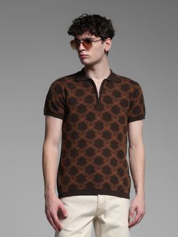 Jack & Jones - Brown Slim Fit Polo T-Shirt