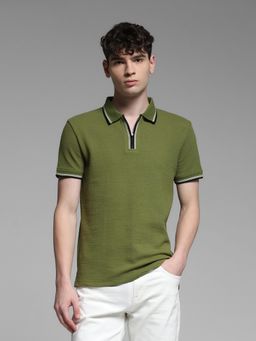 Jack & Jones - Green Regular Fit Polo T-Shirt