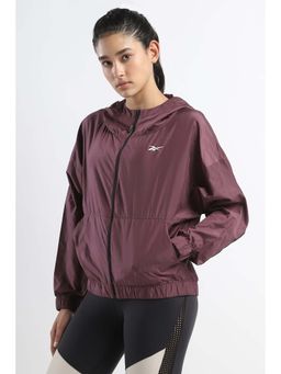 Reebok - Women's Wor Comm Woven Maroon Jacket