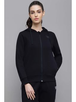 Reebok - Women's Branded Fleece Black Jacket