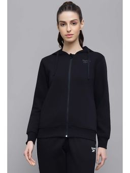 Reebok - Women's Branded Fleece Black Jacket